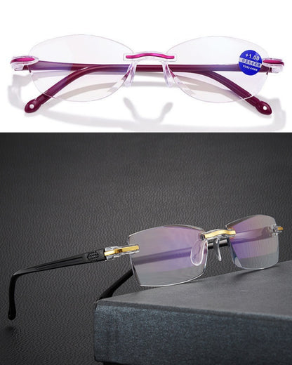 👓Gafas de lectura con luz azul de diamante de alta definición para hombres y mujeres