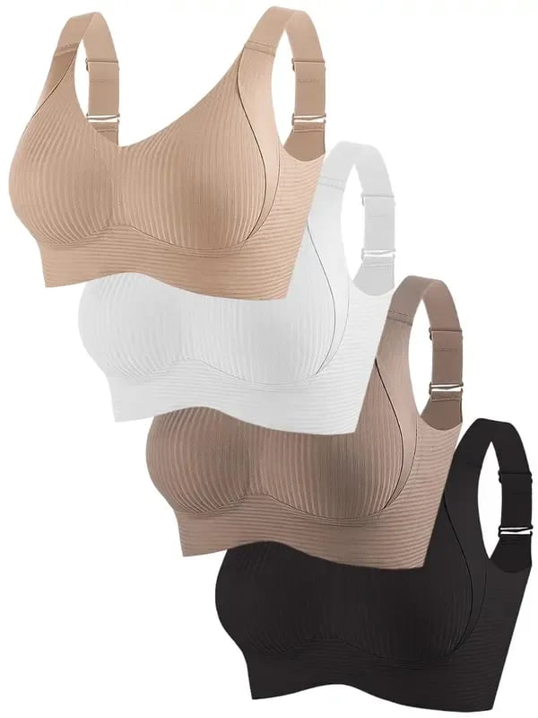 😍【Paquete de 2】Sujetador inalámbrico de una pieza para mujer❤️【40-95 kg】