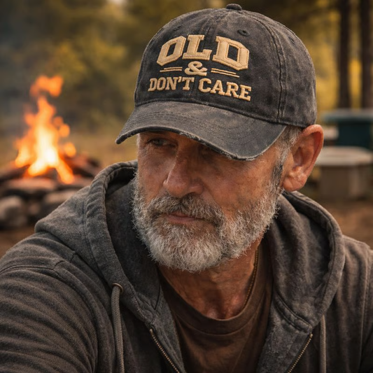 🔥🧢 Rebajas de Año Nuevo 2026 | Gorra vintage con motivo desgastado "VIEJO y no me importa"