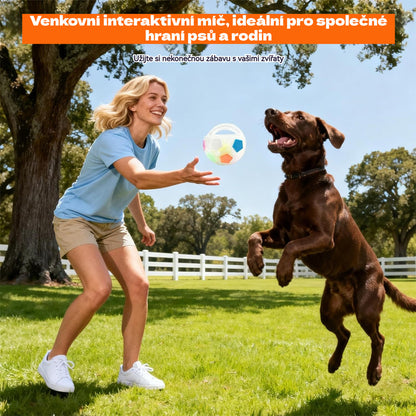 ⚽🐕🔥Hračka pro psy - fotbal, interaktivní a proti kousnutí odolné potřeby pro border kolie, labradory a corgi.