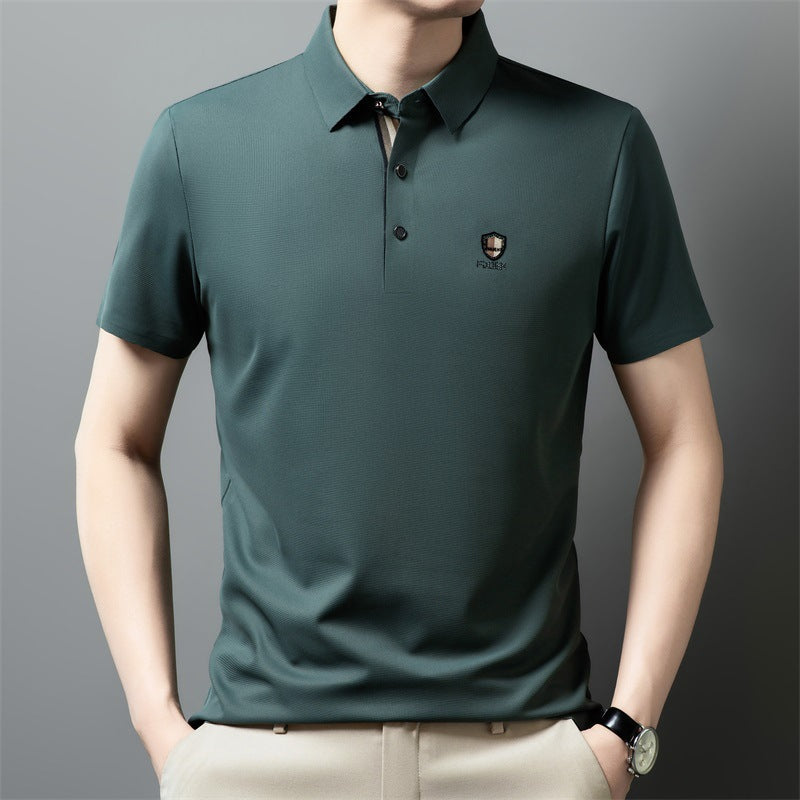⏳ Časově omezená nabídka【M-4XL】2026 Hedvábné ležérní polo triko s polovičními rukávy