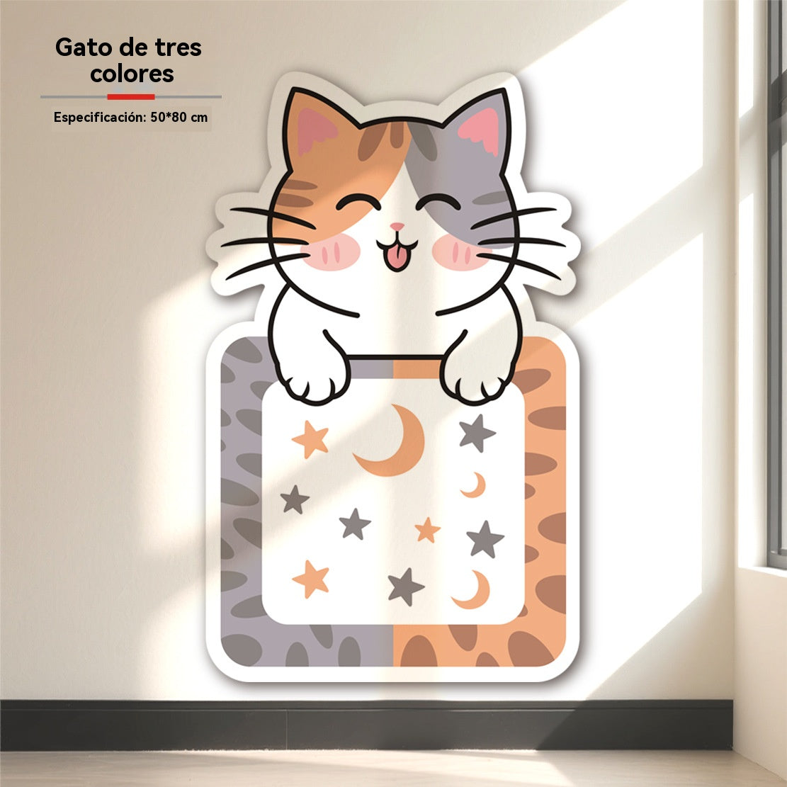 🏆【🔥Venta caliente】🐱Tabla rascadora para gatos con cierre automático - Tabla rascadora vertical en forma de cubo - No requiere instalación, solo péguela y úsela.