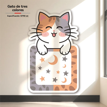 🏆【🔥Venta caliente】🐱Tabla rascadora para gatos con cierre automático - Tabla rascadora vertical en forma de cubo - No requiere instalación, solo péguela y úsela.