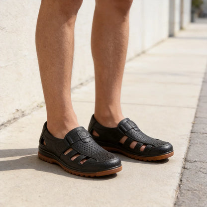 【39-44】🔥2026 Sandalias de cuero transpirables para hombre de verano