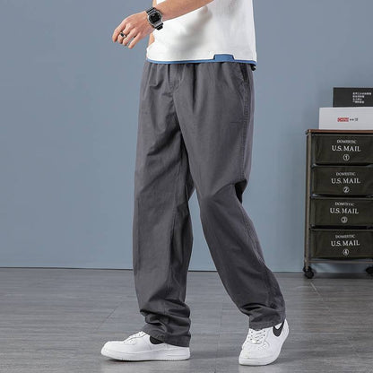 👖[M–6XL] Pánské volné bavlněné kalhoty rovného střihu pro větší velikosti – outdoorové kalhoty🔥