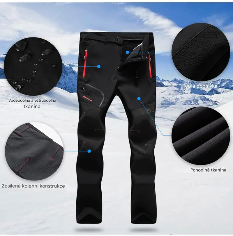 🏃‍♂️【S–5XL】2026 Nové pánské outdoorové kalhoty na podzim a zimu - teplé, fleecové, nepromokavé a větruodolné