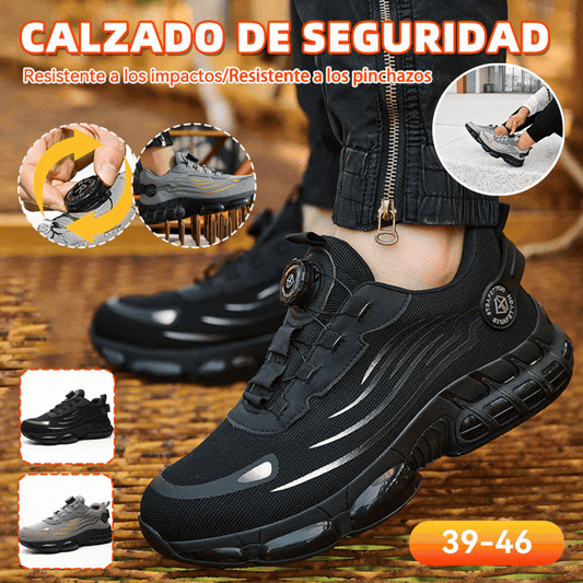 🔥Las botas de seguridad para hombre, aptas para uso diario, son resistentes a los impactos y a las perforaciones, y cuentan con puntera de acero.