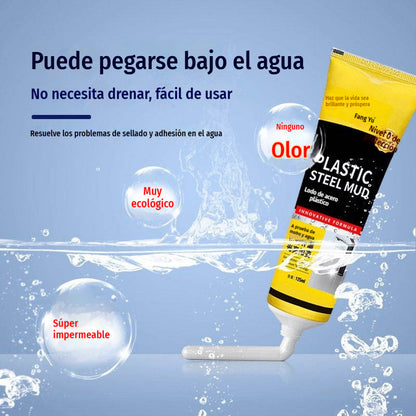 🛁 Sellador impermeable de cerámica blanca antimoho, relleno de juntas de barro de plástico y acero para sellado de bordes de fregaderos de cocina, baño e inodoro.