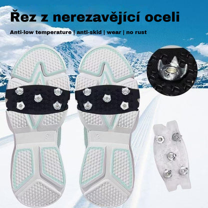 👴🚶🏔️Vásárolj 2-et, kapsz 2-et ingyen🔥Láthatatlan, 5 fogú, csúszásgátló hágóvas hüvelyek, átlátszó kültéri hágóvasak hóban túrázáshoz, hegymászáshoz, sziklamászáshoz, téli jégfelületre, nélkülözhetetlen idősek számára. - 4209550