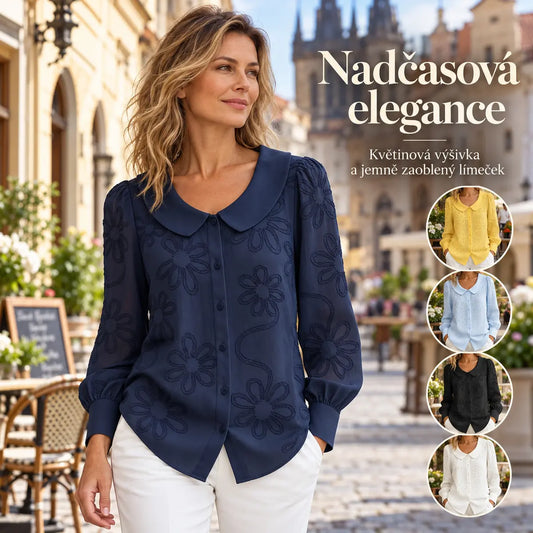 👚Retro francouzská vyšívaná košile – kolekce 2026