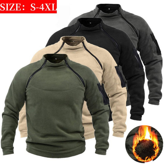 🎉✨【S-4XL】2025 nowa moda męska zimowa ciepła polarowa kurtka bazowa, bluza