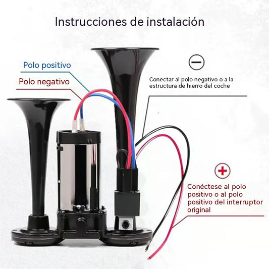 🚗🚂📣Bocina neumática para trenes, camiones y turismos
