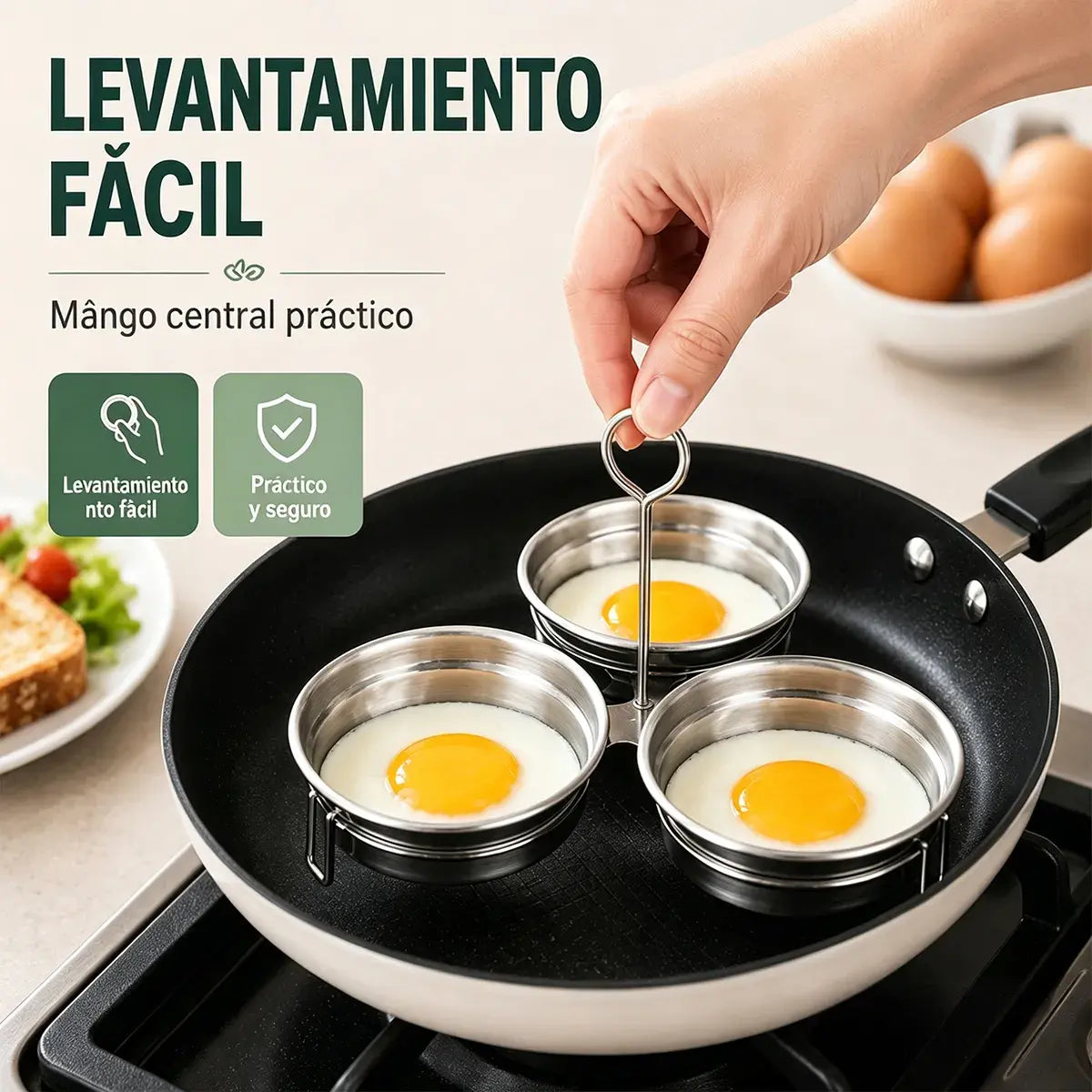 📢📢 ¡50% DE DESCUENTO! ⏰ Cocedor de huevos de acero inoxidable 304