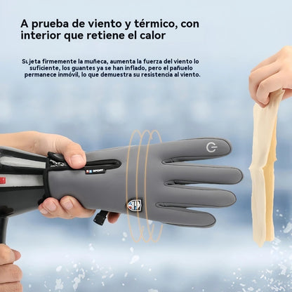 ❄️⛷️Otoño e invierno al aire libre ciclismo escalada guantes de esquí cálidos guantes de lana impermeables a prueba de viento🧤