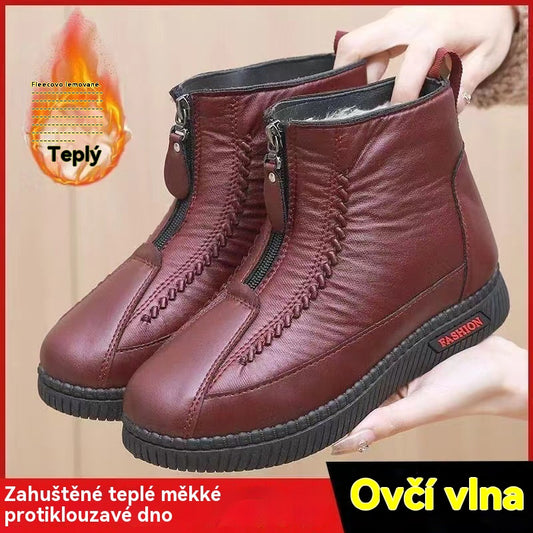✨【35-41】50% sleva na sezónní výprodej! Silné sněhule a bavlněné boty s fleecovou podšívkou pro maminky.