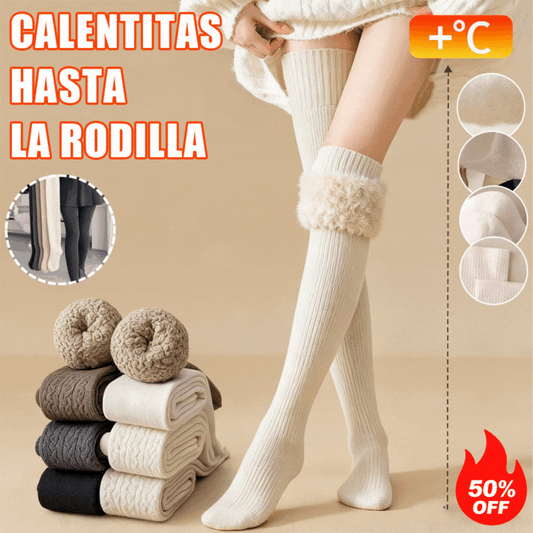 ❄Termiczne pończochy za kolano – grube, ciepłe, antypoślizgowe na jesień i zimę