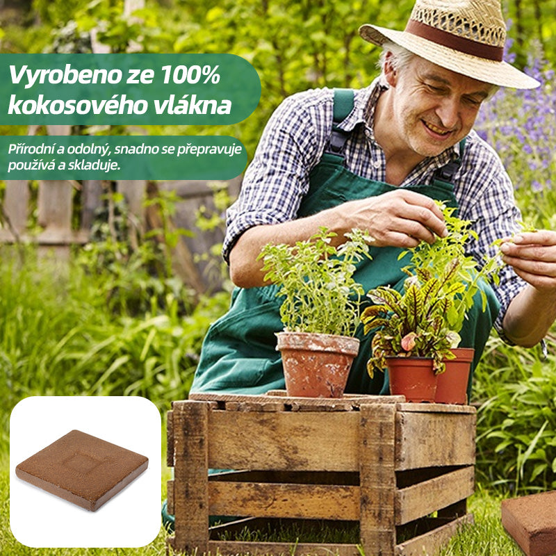 💥【300g 3 položky】🌱🌱 Výživná kokosová cihlová půda