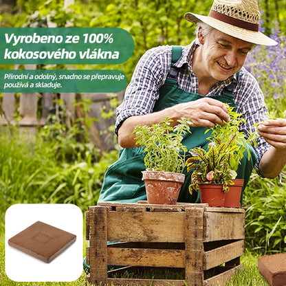 💥【300g 3 položky】🌱🌱 Výživná kokosová cihlová půda