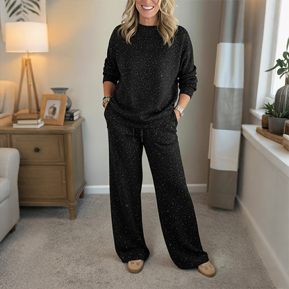 📢📢50% zniżki!🔥Kobiecka zestawka 2-elementowa, która obejmuje sweter z paska i spodnie-4176717