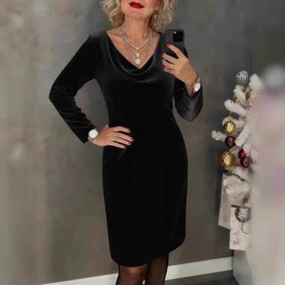 ✨ Baršunasta haljina 2026 | Dugi rukavi | Seksi i elegantan stil ✨ - 4206941