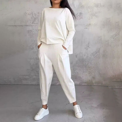 💖 conjunto casual sencillo de algodón 2025 primavera-otoño, versátil para el día a día y el trabajo