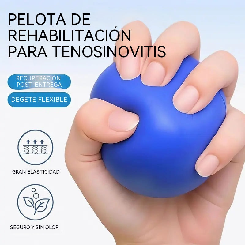 Pelota ortopédica para la recuperación de dedos y manos, con anillos de fijación, dispositivo de entrenamiento de fuerza y movilidad para personas mayores o con secuelas de un derrame cerebral.