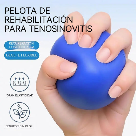 Pelota ortopédica para la recuperación de dedos y manos, con anillos de fijación, dispositivo de entrenamiento de fuerza y movilidad para personas mayores o con secuelas de un derrame cerebral.
