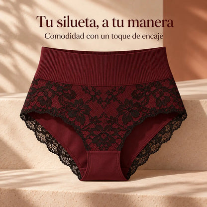 【7 piezas 28 euros】Bragas con control de barriga de cintura alta para mujer