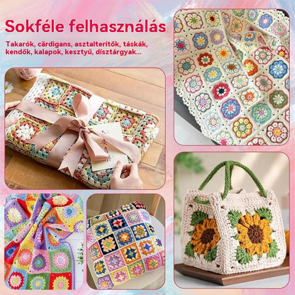 🔥🧩🧷 【50 egyedi minta】Horgoló mintakártya készlet - 4209458