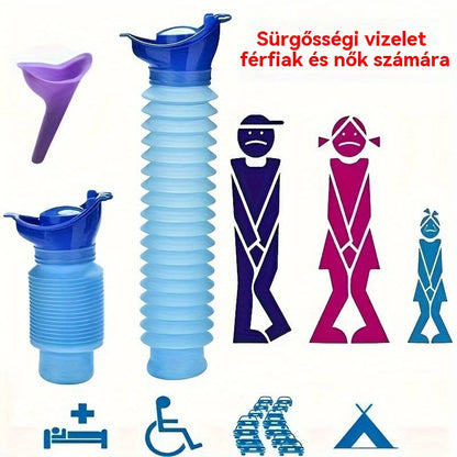 Hordozható, összecsukható utazási piszoár férfiaknak, nőknek és gyerekeknek – újrafelhasználható piszoár kempingezéshez és hosszú utazásokhoz - 4204463