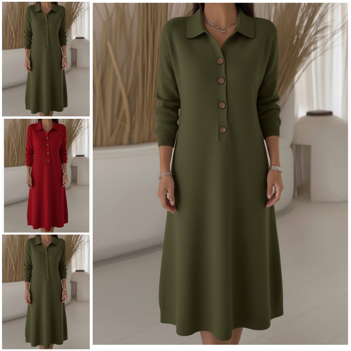 🔥【S-3XL】Dámske elegantné pletené šaty na jar/jeseň 2026