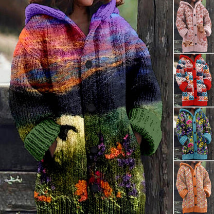 【S~6XL】🥰Nový pohodlný retro svetr kardigan-4116309