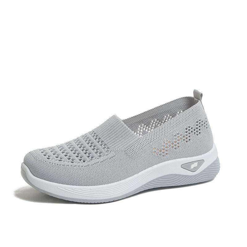💖Oferta por tiempo limitado🔥【35-43】🥿Zapatos nuevos de mujer tejidos, transpirables, casuales, antideslizantes para mamás, planos y flexibles._4248038