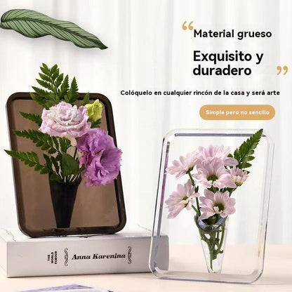🔥【Compre 1 y obtenga 1 gratis】Florero con marco de fotos de escritorio de alta calidad
