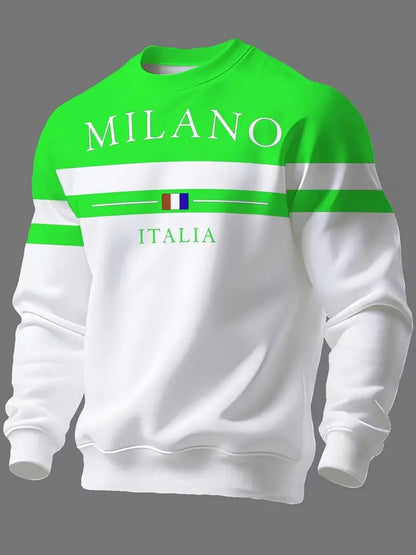 ✨🌟👕【S-6XL】Pánské mikiny s potiskem „Milano Italia“