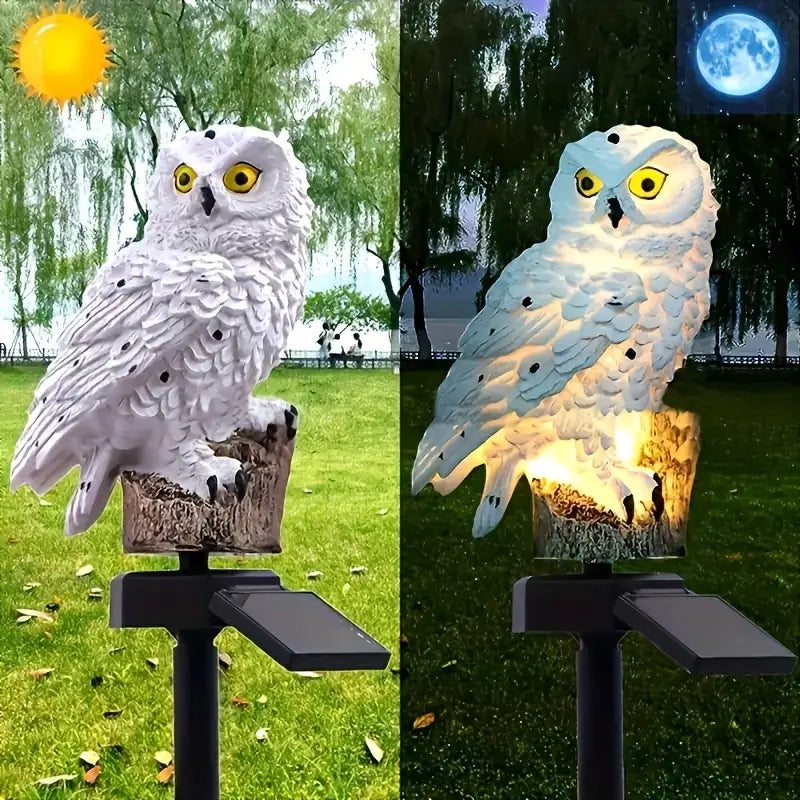 🦉 Dekorativní solární lampa Sova – teplé světlo pro vaši zahradu