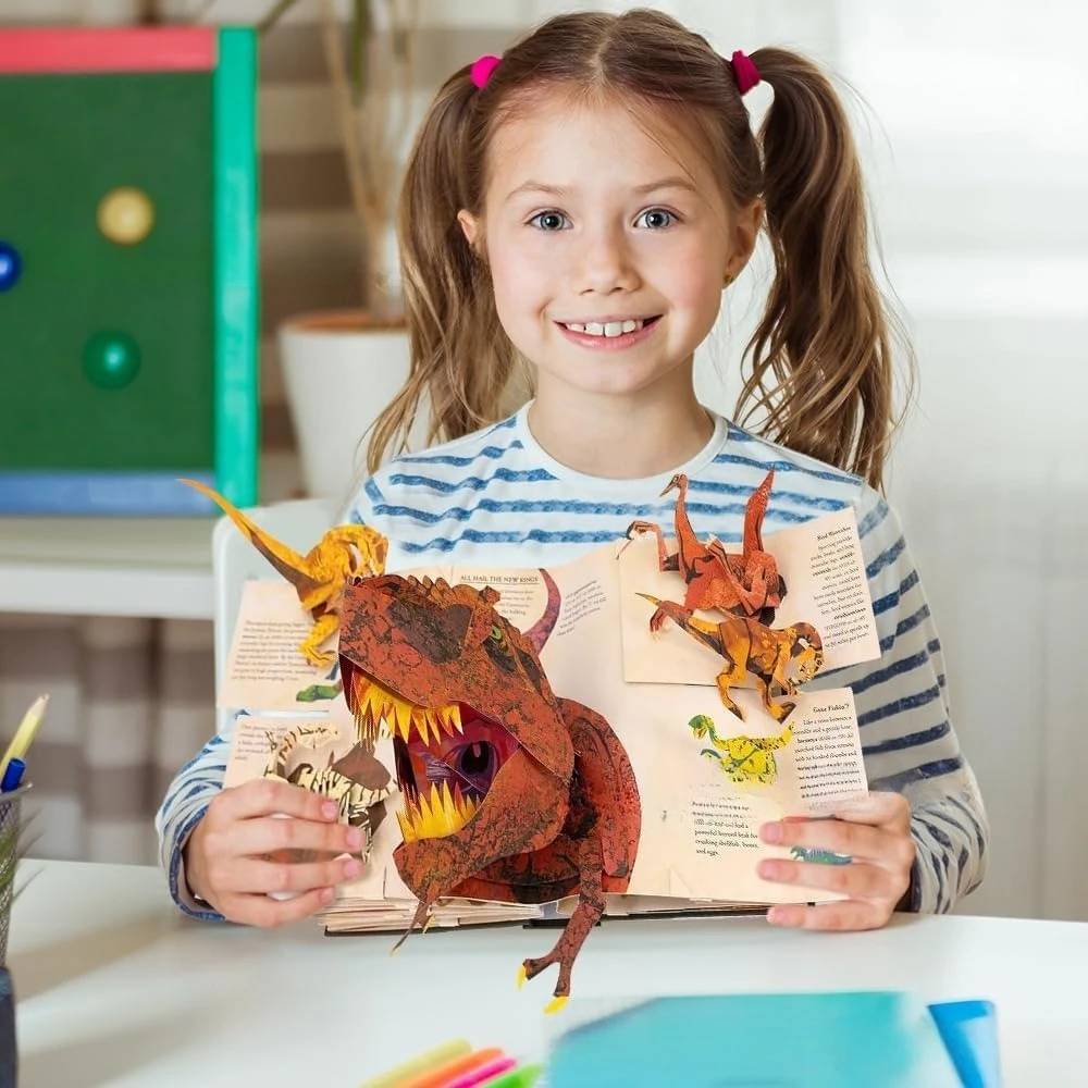 📕 3DEncyclopediaPrehistoricaDinosaurs🤩🦕Pop-up knjiga s enciklopedijom dinosaura