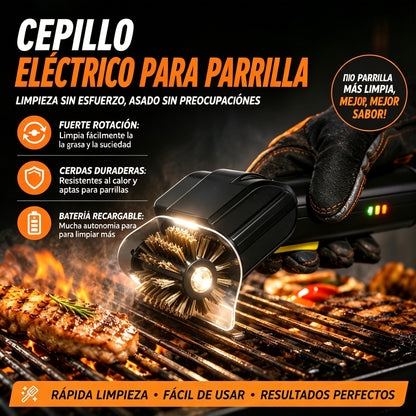 🔋🧹 Cepillo eléctrico inalámbrico para limpieza de barbacoas – batería de litio, multifuncional y fácil de usar 🔥🍖