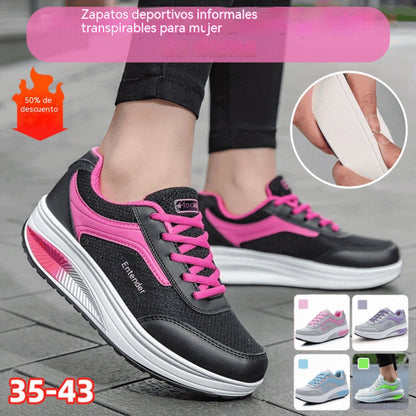 🎀 Zapatillas confortables transpirables señora madura, modelo moderno para paseos y rutina diaria