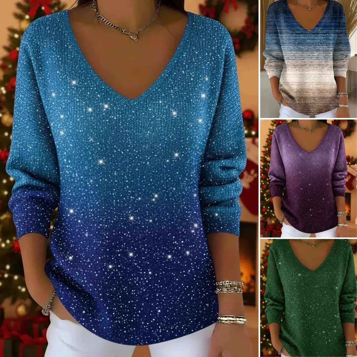 👚👚Nuevo suéter de manga larga con cuello en V para mujer, otoño/invierno 2026