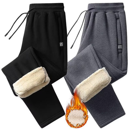 👖🔥【M-5XL】2024 Zimní pánské zimní jehněčí vlna zahuštěná ležérní teplé tepláky✅【40-100kg】-3847938