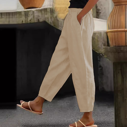 😍💕48% de descuento💕【40-120 kg】Pantalones casuales para mujer de algodón y lino ✅️Pago contra entrega ✅️2 artículos con un 70% de descuento