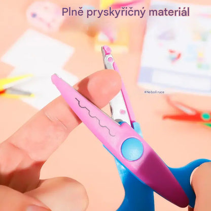🥰【6-dílná sada】✂️🌈Dětské bezpečnostní nůžky (na kutilské projekty)
