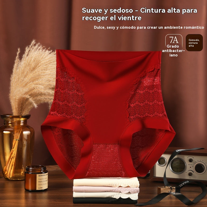 🔥【5 piezas】Bragas de encaje sin costuras de alta elasticidad para mujer con funciones de control de abdomen, levantamiento de glúteos y modelado.