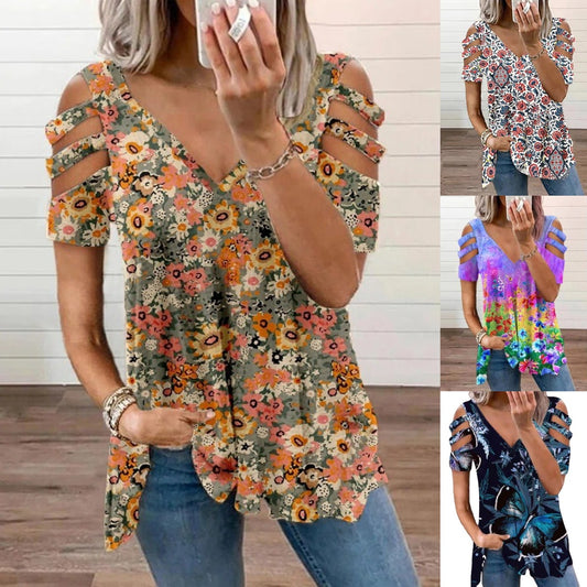 🔥👚【S-3XL】2026 nová letní dámská módní trička s potiskem jsou pohodlná a prodyšná