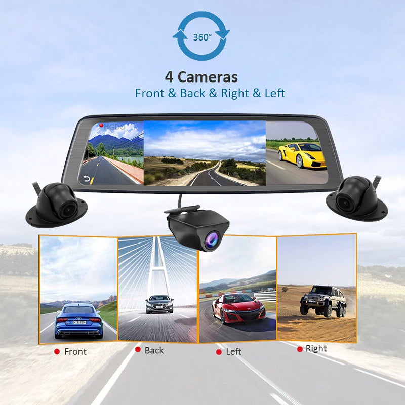 🚗Vlajková loď celoobrazovkový automobilový rekordér💻 1440P ultra čistý📲 připojení APP mobilního telefonu, hlasové ovládání🎙 přední a zadní duální nahrávání