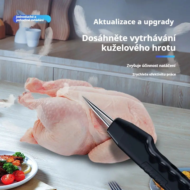 💥🔥 Přenosný a dobíjecí elektrický odstraňovač chlupů pro drůbež 🦆🐓🐖 Voděodolný, lze použít na všechny druhy chlupaté drůbeže