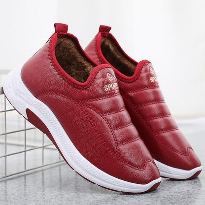 【36-41】 Ploché teplé nepromokavé a hřejivé bavlněné boty