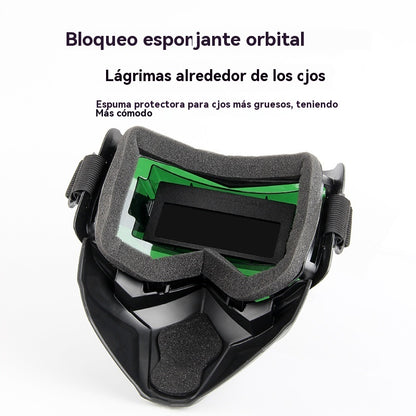 Casco de soldadura totalmente automático con cambio de luz y máscara protectora montada en la cabeza para soldadores