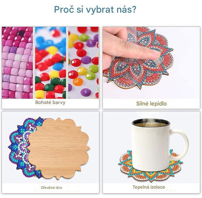 🎁🎨【Sada nářadí + železný rám + 6 diamantových obrazů*2】Podložka na malování s kamínky pro kutily